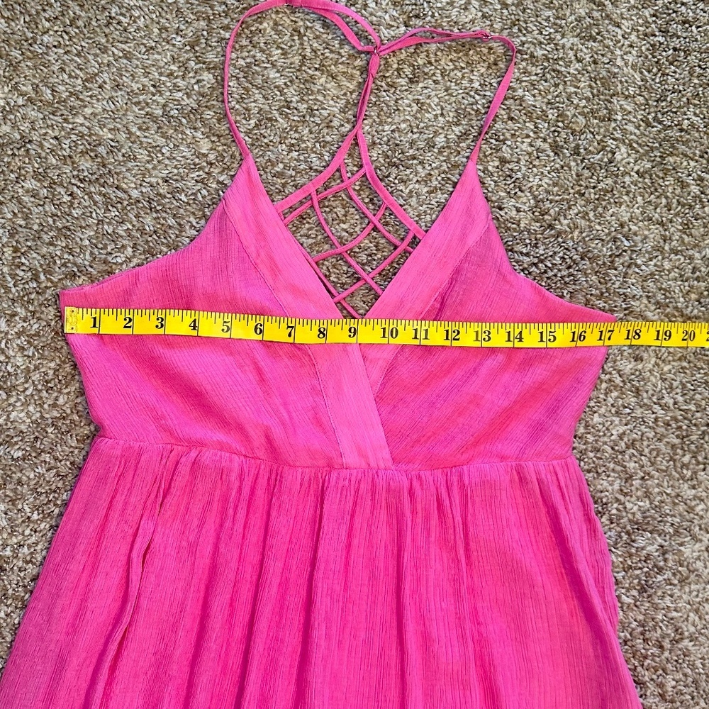 New In, Lattice Open Back Sleeveless Ruffled Mini Dress, Size S - Picture 11 of 11
